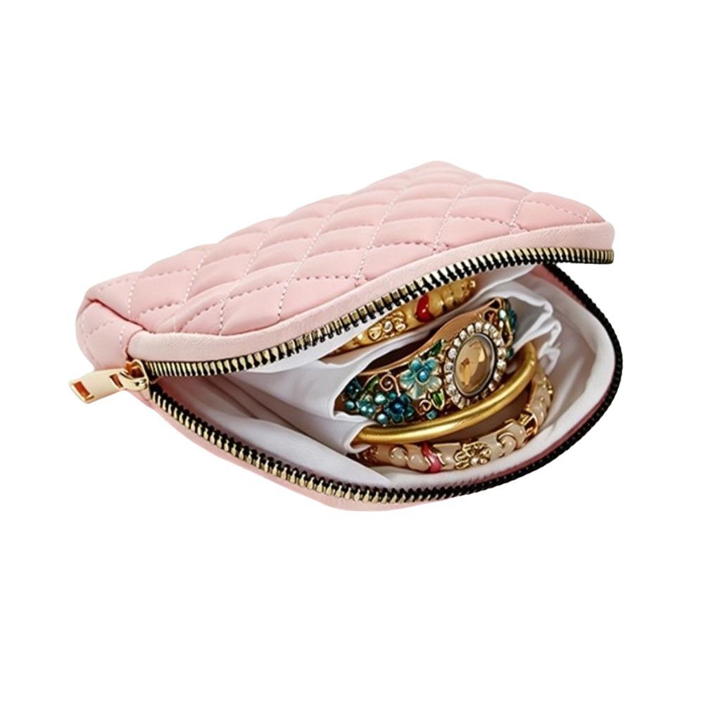 PU Jewelry Storage Case Multi-Layer Compartments Jewelry Organizer Bag New Jewelry Pouch For Women