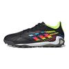 adidas Copa Sense.1 TF Al Rihla Pack - Tênis Masculino Preto Core-Preto Brilhante-Ciano Team-Solar-Amarelo HR1853