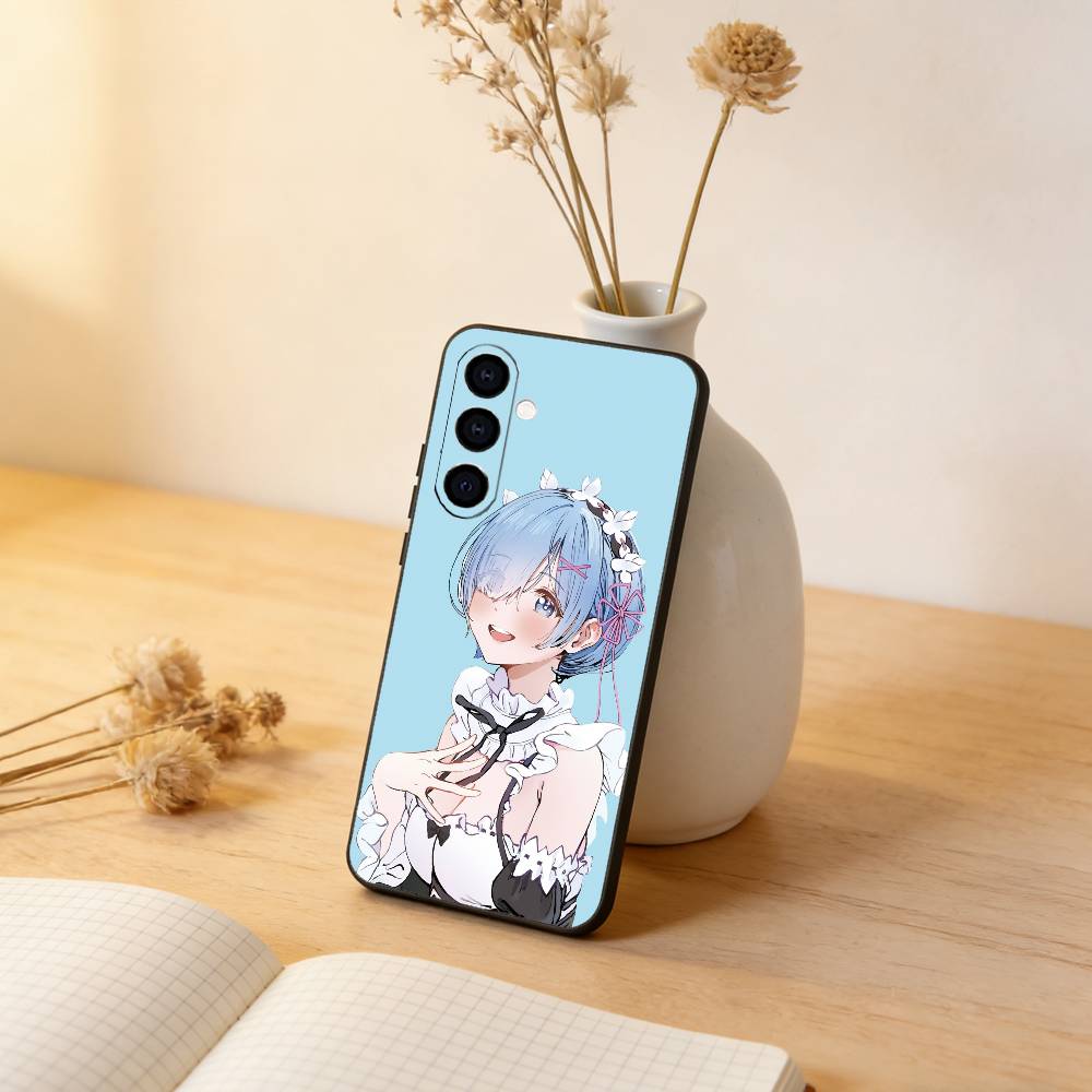 Rem R-Re Anime Z-Zero Phone Case For Samsung Galaxy A73,A72,A71,A70,A53,A52,A51,Soft Silicone Black Cover