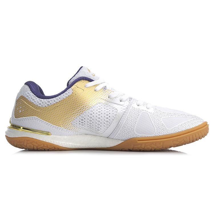 Li Ning Qilin Abrasion Resistant Slip Resistant Low top Training Shoes Unisex White Gold APPP001-2