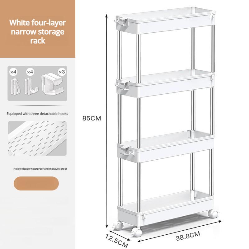 Household goods department store floor storage trolley universal wheel mobile rack kitchen bathroom multi-layer storage rack