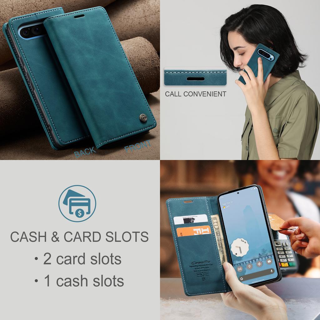 Luxury Retro Case for Google Pixel 10 Pro XL Multiple Card Slots Stand Function Phone Cover for Pixel 9 Pro XL 9a Leather Wallet