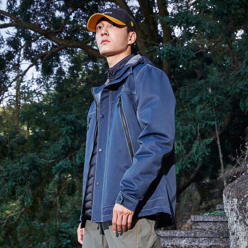 

TRULANDER Unisex Denim Waterproof Windproof Outdoor Shell Jacket 2XL