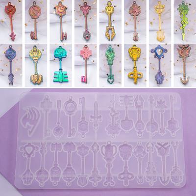 Κρεμαστό με κλειδί σιλικόνης Διακοσμητικό καλούπι Diy εποξειδικό καλούπι κατασκευής κοσμημάτων