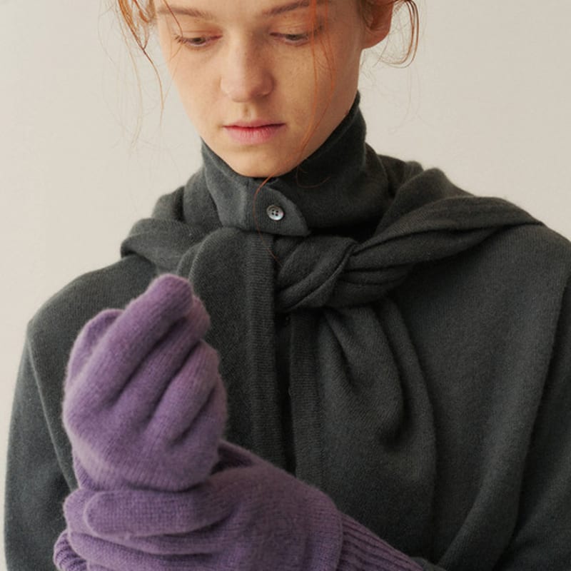 YURT CASHMERE BLENDED GLOVES_4color