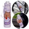 700ml Capybara Sports Water Bottle with Straw & Handle Travel Water Cup Large Capacity Kawaii Water Bottle for Fitness Sports