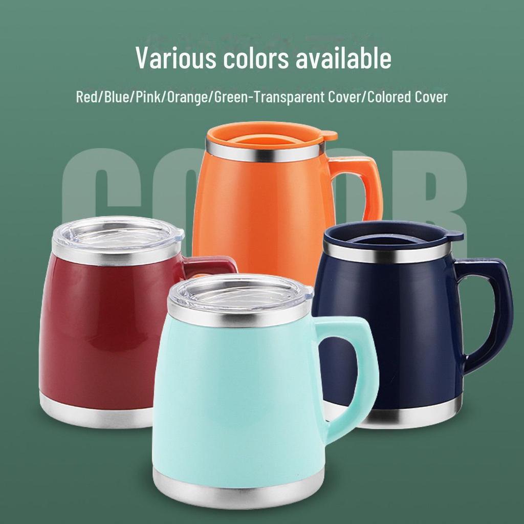 Stainless Steel Thermos Mug with Handle for Men & Women – Ideal for Tea, Coffee, Office, or Water.