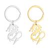 Fashion Dragon Charm Keychain Stainless Steel Keyring Gold Silver Dragon Pendant Key Chain Car Keys Holder Bag Decor