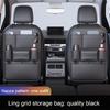 High Quality Black Car Seat Back Organizer - Large Capacity PU Leather Storage Bag for Water Bottles, Tablets, Laptops And Accessories