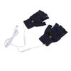 USB Warmer Heated Gloves Flip Half Fingerless Electronic Knitted Hand Gloves for Men Women Winter