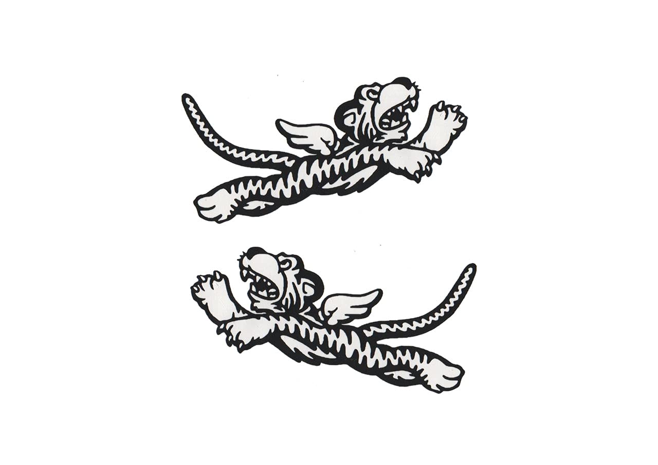 

Режущие наклейки ЛЕТАЮЩИЙ ТИГР Левый и Правый Набор Матовый Черный Тигр Тигр чёрный