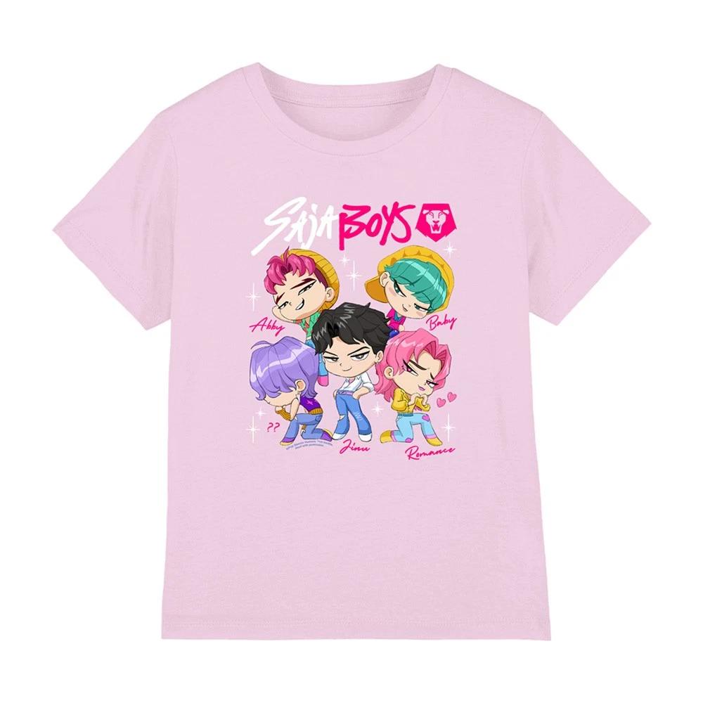 Kpop Demon Hunters - Saja Boys Chibi Poster Kids T-shirt, Light Pink 100