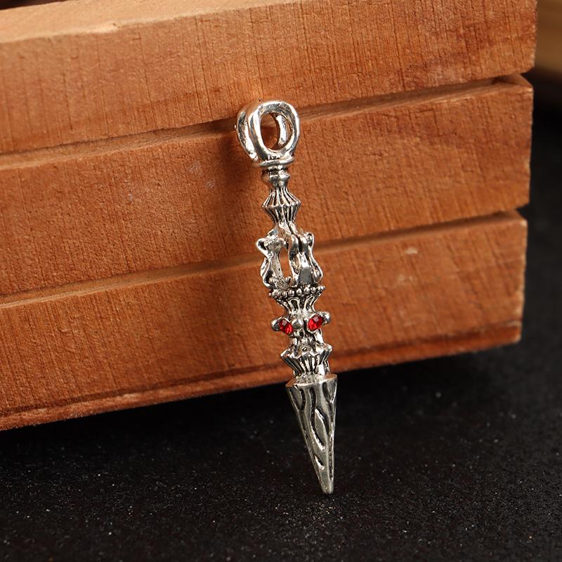 Alloy Vajra Pestle Feng Shui Ornament Buddhism Dorje Vajra Collection Buddha Instrument Home Decorations Antique Desk Decors