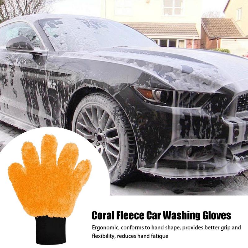 Car Washing Mitts Highly Absorbent No Scratch Wash Mitts For Detailing Ergonomic Soft Automotive Polish Accessories Washing