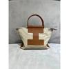Niche bag canvas bag women's simple texture large capacity bag shopping bag