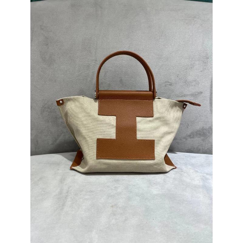 Niche bag canvas bag women's simple texture large capacity bag shopping bag