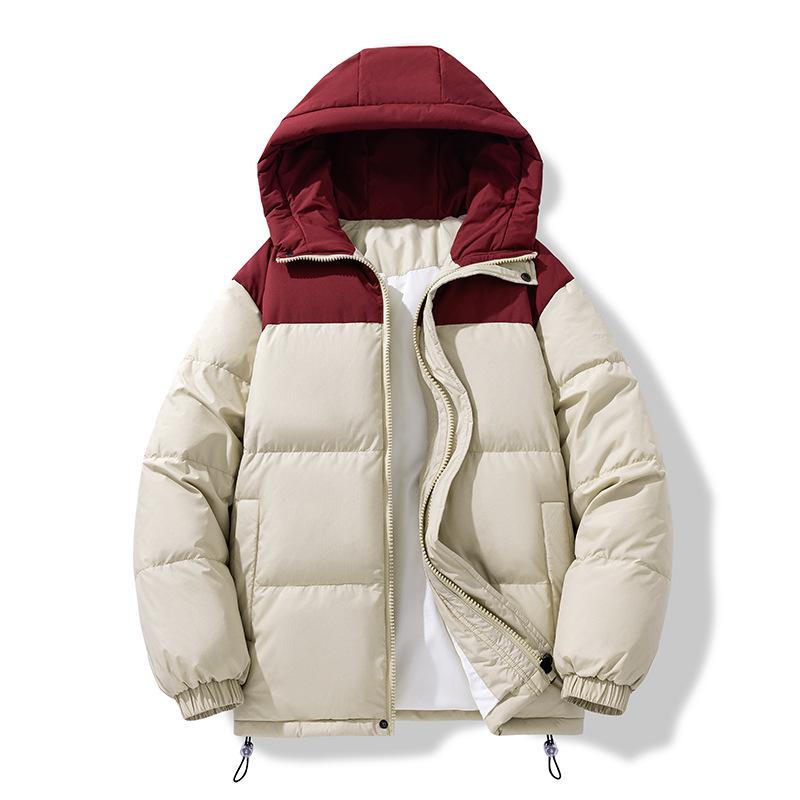 

2025 Мужская повседневная короткая куртка с флисовой подкладкой Ветрозащитная Теплая утолщенная куртка S хаки