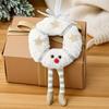 Holiday Gift Box Fillers Fluffy Christmas Hanging Ornaments, Small Wreath/Tree Plush Doll Pendant, Winter Xmas Toys for Windows Tree Decoration