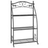 VidaXL Étagère à fleurs Noir 56x30x96 cm Acier 319353