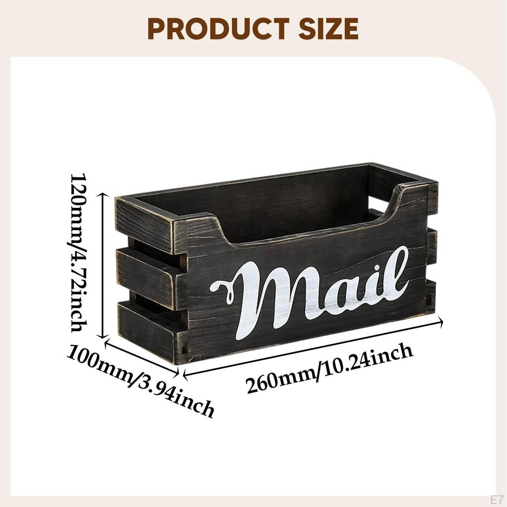 Holz Posthalter Aufbewahrungsbox Tablett für Arbeitsplatte Bauernhaus Tischplatte Briefkasten