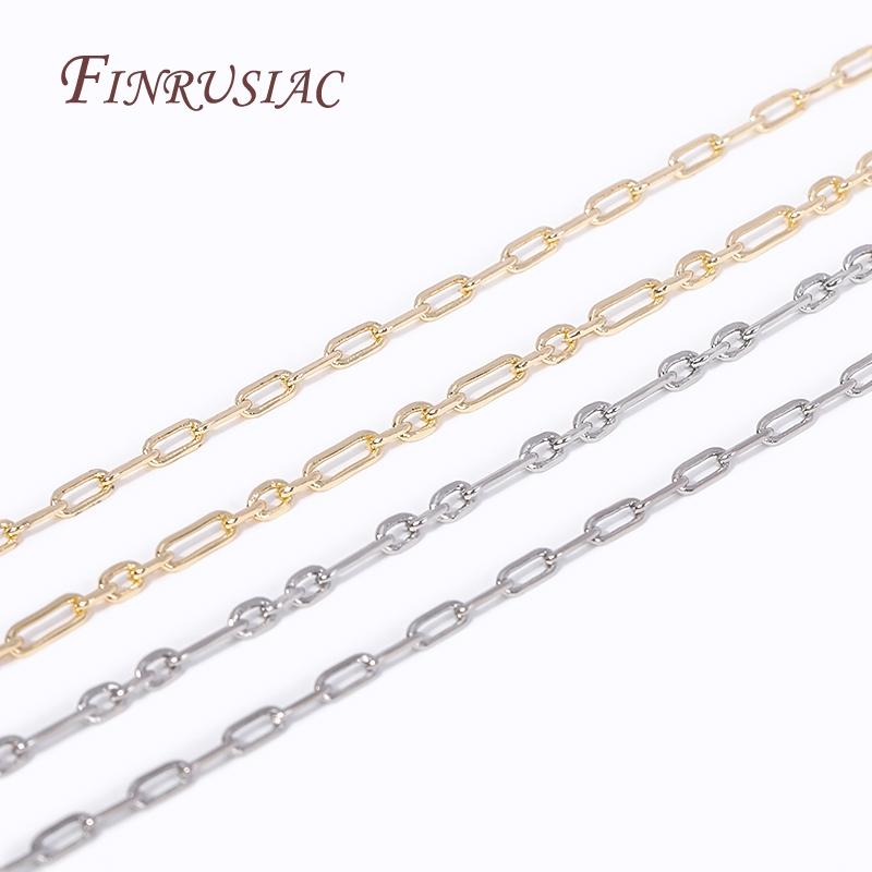 DIY Jewelry Making Chains 14K Gold Plated Metal Square Thin Chains High Quality Spool Chains For DIY Necklace Bracelet Materials