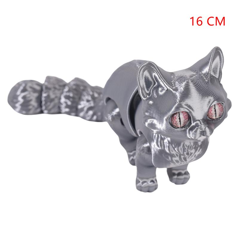 3D Printed Articulated Cute Cats Home Room Car Decorations Desktop Decorations Cartoon Simulated Cats Model Ornament Gifts