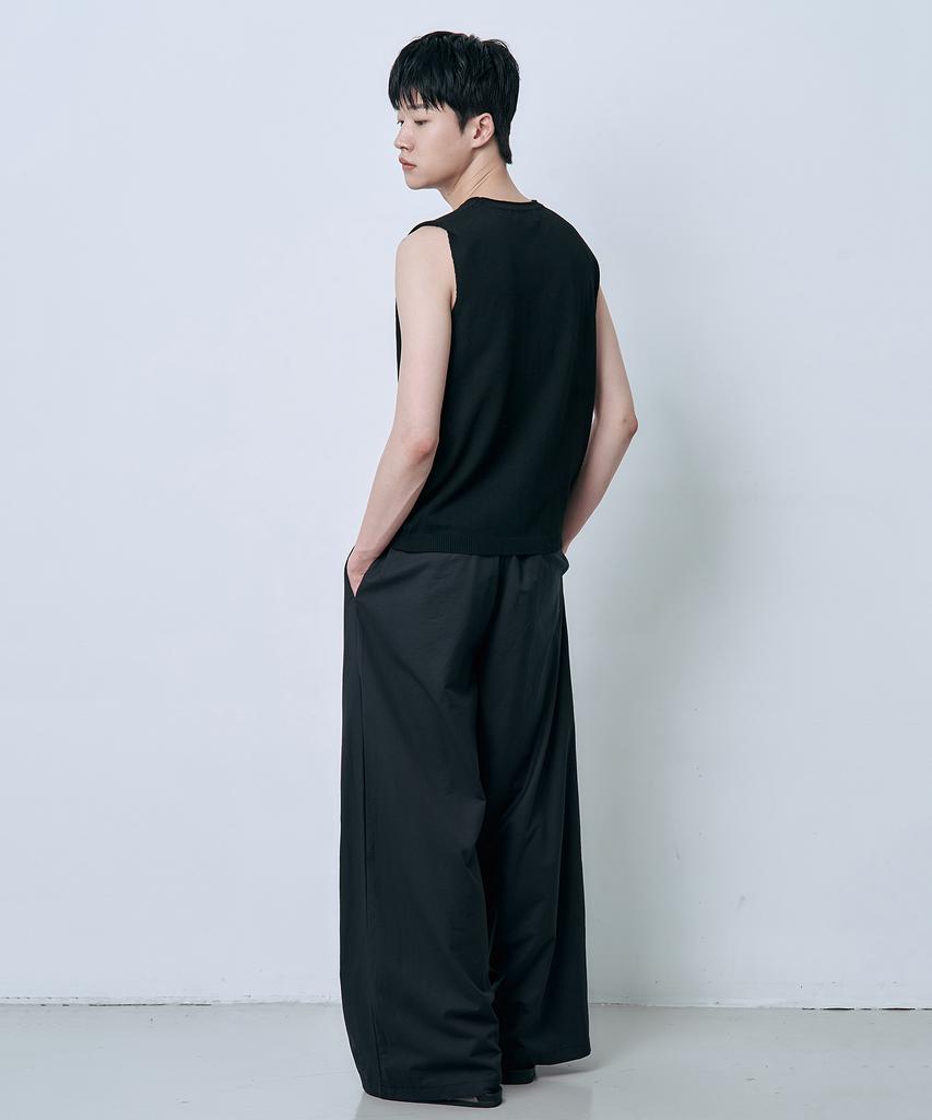 Ousa Nylon Cut-Out Wide Pants 3 Colors