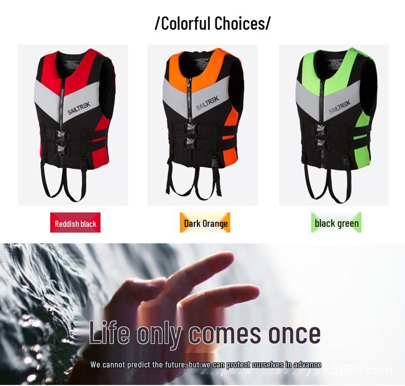 Unisex High Buoyancy Marine Life Jacket - Adult Foam Oxford Vest for Professionals