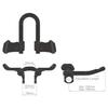 ControlTech Falcon Mini Bike Aerobars for ST1845 TTH-14 Clip-On TT/Triathlon, Gray,