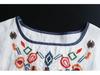 Women's Ethnic Cotton Linen Embroidered Summer T-Shirt - Retro Loose Fit, Versatile Plus Size, Short Sleeve Top