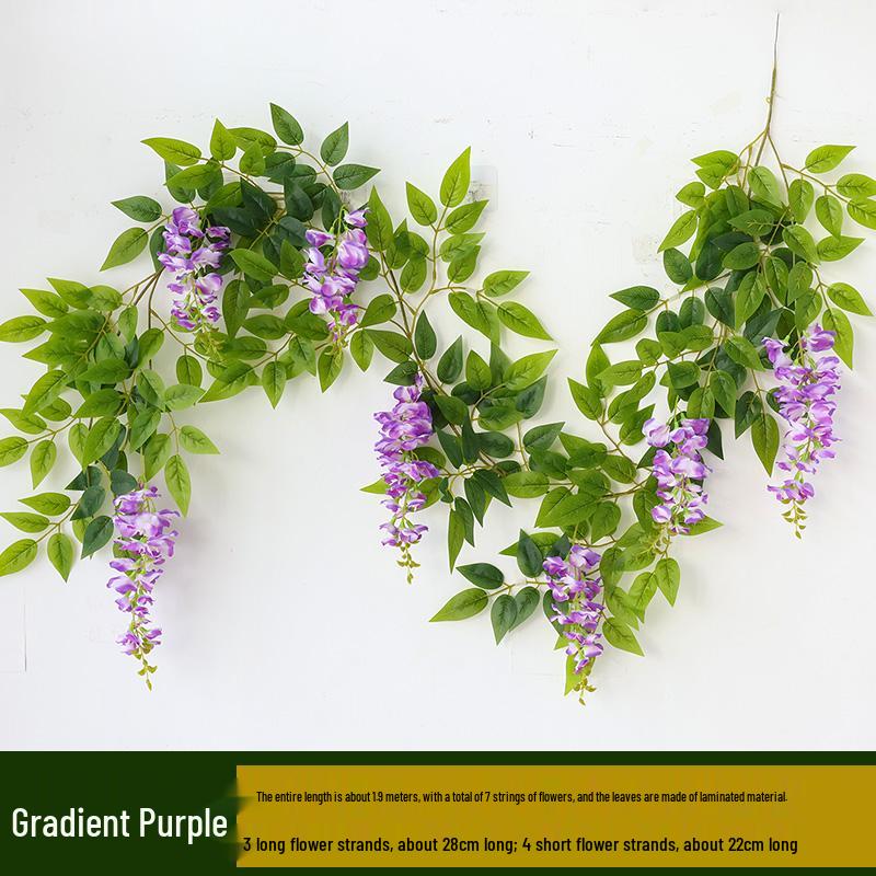 Wisteria Artificial Vine Hanging Flower Decoration for Ceilings and Pipe Covers