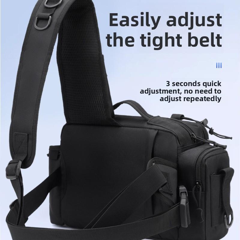 Large Capacity Luya Bag Multifunctional Fanny Pack Fishing Rod Bag Tactical Backpack Crossbody Bag Fishing Plug Rod Fishing Gear Bag Rod Bag