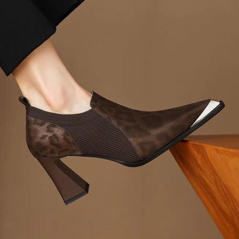 High Heels Women Shoes Leopard Designer Shoes Sexy Woman Heeles Sandals 2025 Autumn Luxury Pumps Dress Zapatos Mujer