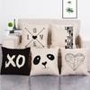 Luxurious Nordic Style Black Letter Digital Print Cushion Cover For Home Decor