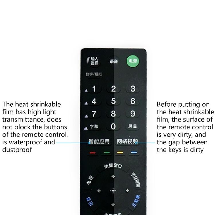 10 Pieces Shrink Wrap Bags Anti-dust for Air Condition Video TV Remote Controls