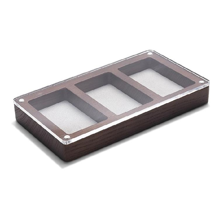 Sophisticated Sturdy Wood Jewelry Display Container with Waterproof and Clear Acrylics Top Accessory for Organization