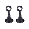 2Pcs Roman Rod Curtain Brackets Metal Ceiling Mount Black Finish Sturdy Support for Ceiling Or Wall Mounted Curtain Rod