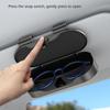 Mirror Glossy Multifunctional Glasses Case, Car Sunshade, Glasses Clip Card, 2-In-1 Storage Box, High-End Sunglasses Holder