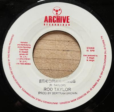 7-Zoll-Schallplatte ROD TAYLOR Äthiopische Könige KEINE Archiv-Aufnahme Reggae Ska Dub Gebraucht