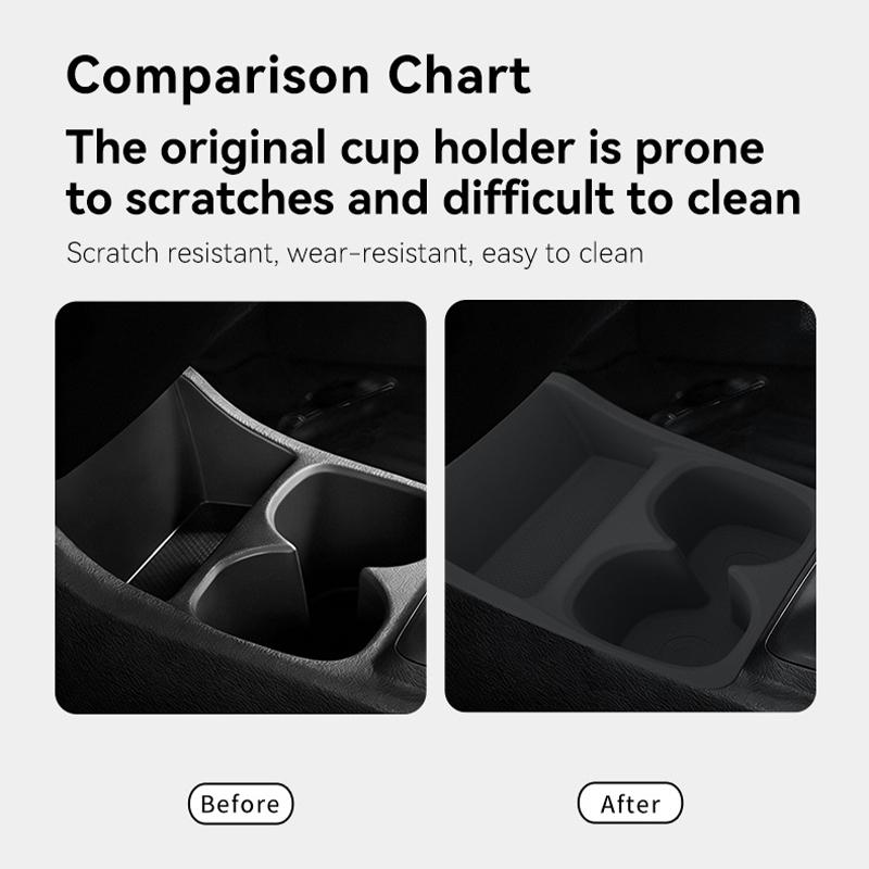 For Perodua Bezza 2018-2025 Cup Holder Shock Absorber Sleeve TPE Anti Shake Drink Holder Limiter Storage Tray Car Accessories