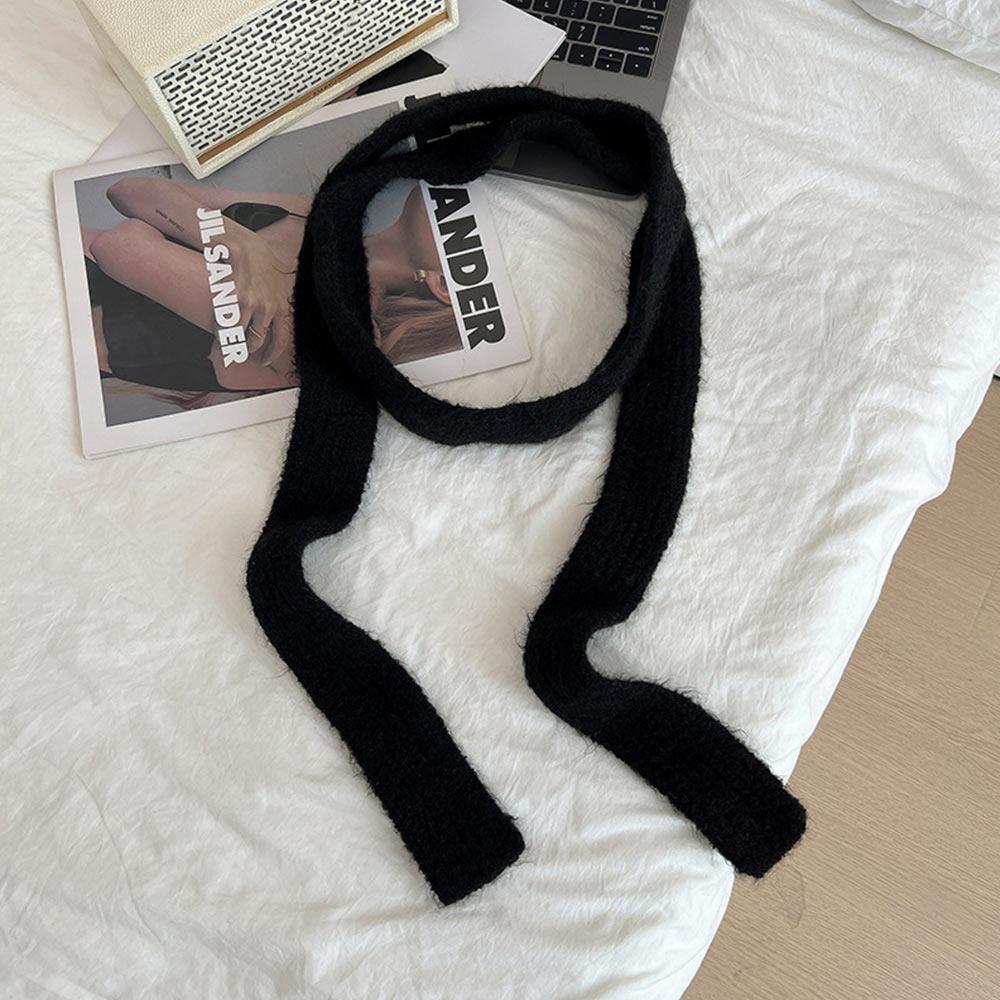 Imitation Wool Women's Long Scarf Narrow Design Decorative Neckerchief Imitation Cashmere Scarf Knitted Skinny Scarf Streetwear