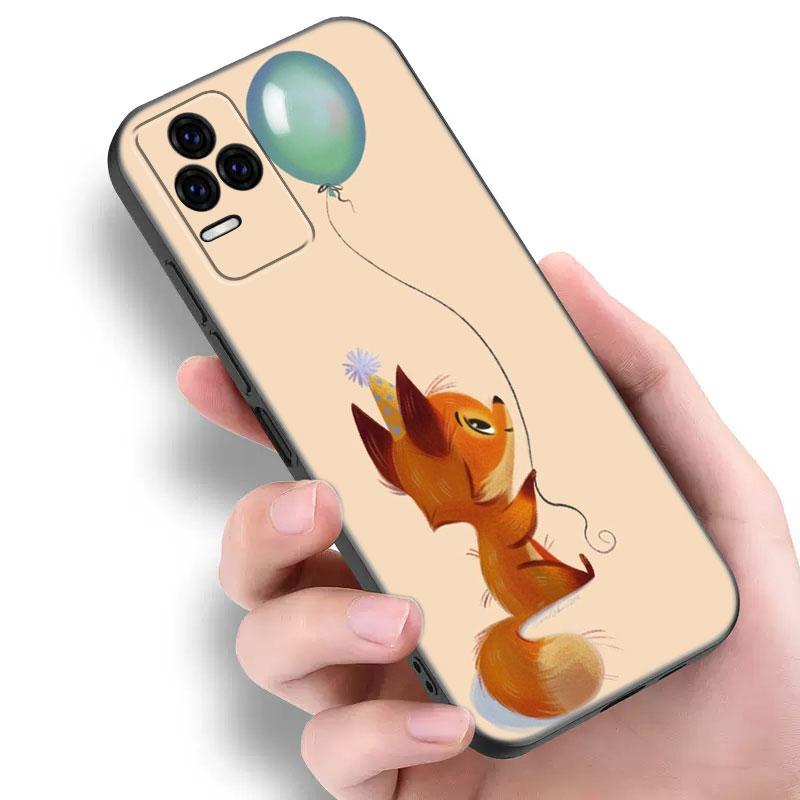 Cute Cartoon Fox Phone Case For Xiaomi Redmi Note 5 6 9T K20 K40 K50 Pro 7A 8A 9A 9C 9i 10A 10C A1 S2 Soft TPU Black Cover
