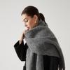 Autumn and winter new wool seahorse hair scarf women's versatile high-end wear naked pink scarf solid color shawl
