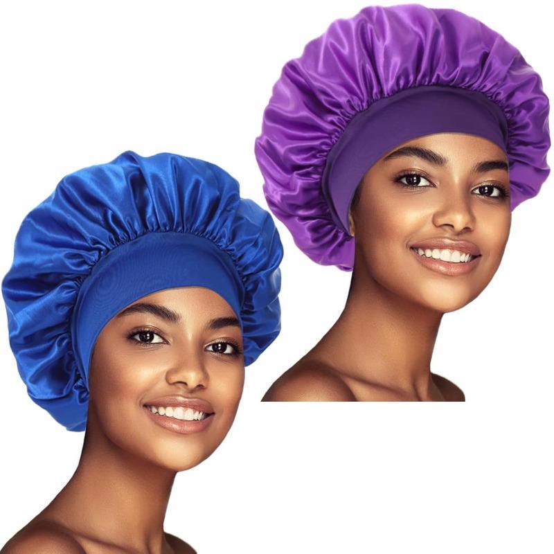 Wide Brim Satin Hair Care Sleep Cap - Women's Beauty Headscarf for Home Use, Convenient and Practical Hair  Protection