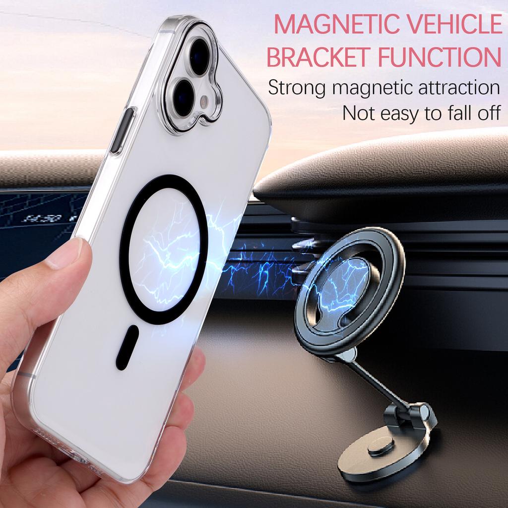For iPhone 16 Plus Magnetic Case Compatible with MagSafe 1.0mm Ultra Thin PC Back Cover