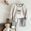 A Kids Thermal Underwear Set Cartoon Cotton Homewear 3-8 Years Old
