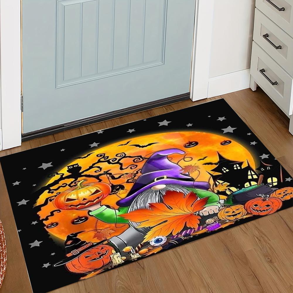 Halloween Gnomes Welcome Entrance Doormat Home Decor Carpet Indoor Outdoor Floor Mat Living Room Bedroom Bath Kitchen Rug