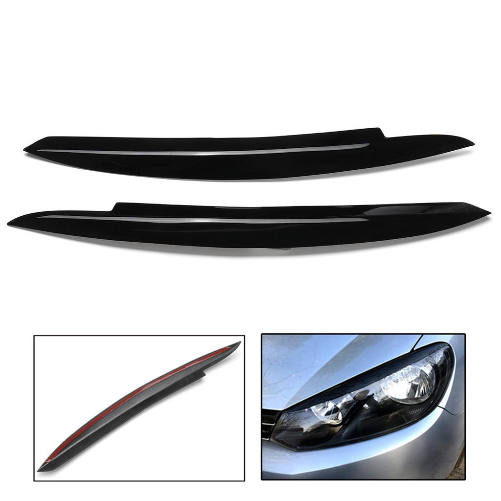 Pereche Autocolante Eyelids Sprâncene Faruri Auto Acoperire Garnitură Pentru Volkswagen Pentru VW GOLF 6 VI MK6 GTI GTR GTD 2008 - 2013 Accesorii