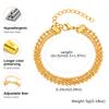Classic Multi-layered Bead Chain Bracelet,Women's Stainless Steel Bracelets,Trendy Jewelry Mother's Day Gift