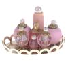 1:12 Dollhouse Miniature Pink Perfume Tray Model Dolls House Bedroom Bath Decor